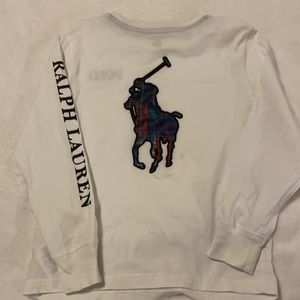 Ralph Lauren Little Boys Plaid Logo Long Sleeve Tee Size 5